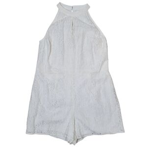 NWT NY&Co. White Lace Halter Romper Plus Size 20